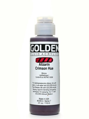 Golden Fluid Acrylics Historical Alizarin Crimson Hue 4 Oz. (2435-4)