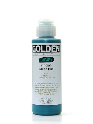 Golden Fluid Acrylics Historical Viridian Green Hue 4 Oz. [Pack Of 2] (2PK-2443-4)