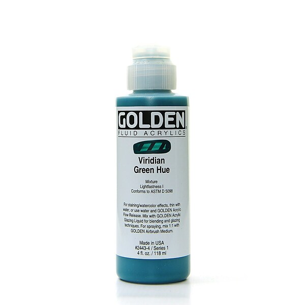 Golden Fluid Acrylics Historical Viridian Green Hue 4 Oz. [Pack Of 2] (2PK-2443-4)