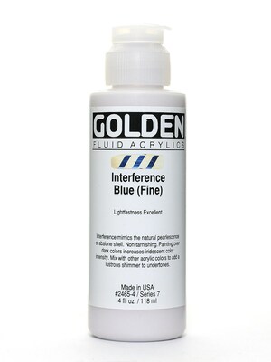 Golden Fluid Acrylics Interference Blue Fine 4 Oz. (2465-4)