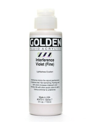 Golden Fluid Acrylics Interference Violet Fine 4 Oz. (2470-4)