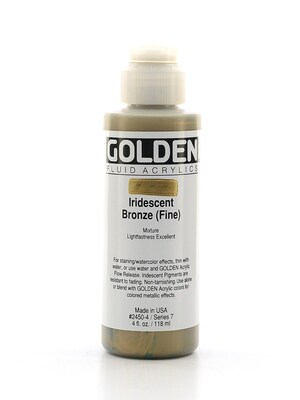 Golden Fluid Acrylics Iridescent Bronze Fine 4 Oz. (2450-4)