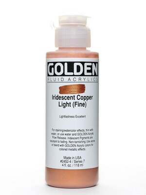 Golden Fluid Acrylics Iridescent Copper Light Fine 4 Oz. (2452-4)