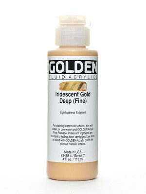 Golden Fluid Acrylics Iridescent Gold Deep Fine 4 Oz. (2455-4)