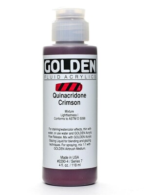 Golden Fluid Acrylics Quinacridone Crimson 4 Oz. (2290-4)