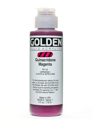 Golden Fluid Acrylics Quinacridone Magenta 4 Oz. (2305-4)