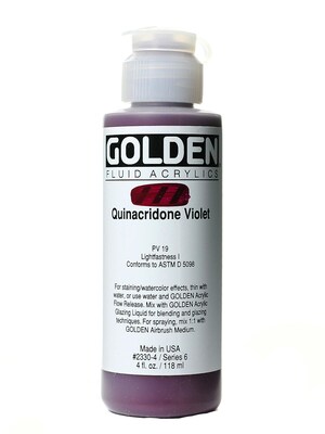 Golden Fluid Acrylics Quinacridone Violet 4 Oz. (2330-4)