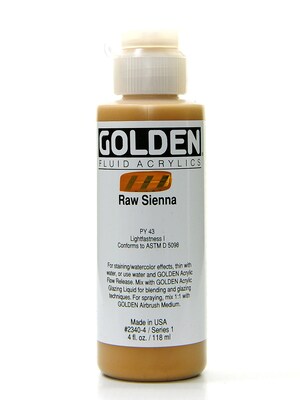 Golden Fluid Acrylics Raw Sienna 4 Oz. [Pack Of 2] (2PK-2340-4)