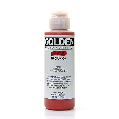 Golden Fluid Acrylics Red Oxide 4 Oz. [Pack Of 2] (2PK-2360-4)