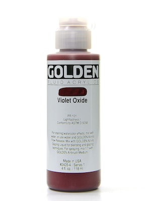 Golden Fluid Acrylics Violet Oxide 4 Oz. [Pack Of 2] (2PK-2405-4)