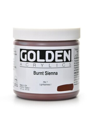 Golden Heavy Body Acrylics Burnt Sienna 16 Oz. (1020-6)