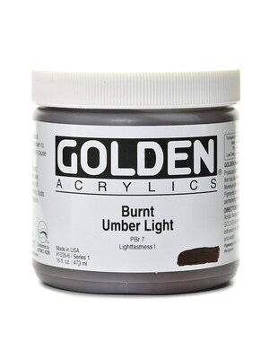 Golden Heavy Body Acrylics Burnt Umber Light 16 Oz. (1035-6)
