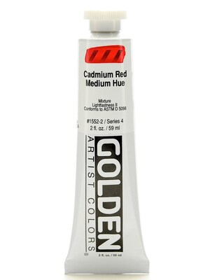 Golden Heavy Body Acrylics Cadmium Red Medium Hue 2 Oz. [Pack Of 2] (2PK-1552-2)