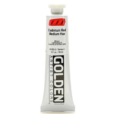 Golden Heavy Body Acrylics Cadmium Red Medium Hue 2 Oz. [Pack Of 2] (2PK-1552-2)