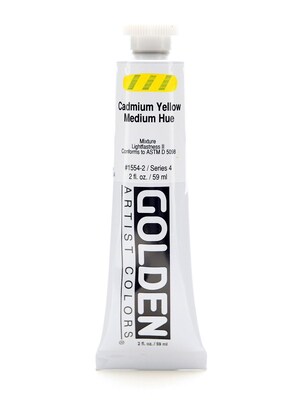 Golden Heavy Body Acrylic Paints Cadmium Yellow Paint Medium Hue 2 Oz. [Pack Of 2] (2PK-1554-2)
