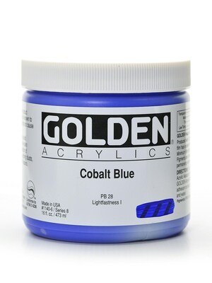 Golden Heavy Body Acrylics Cobalt Blue 16 Oz. (1140-6)