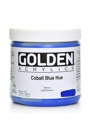 Golden Heavy Body Acrylics Cobalt Blue Hue 16 Oz. (1556-6)