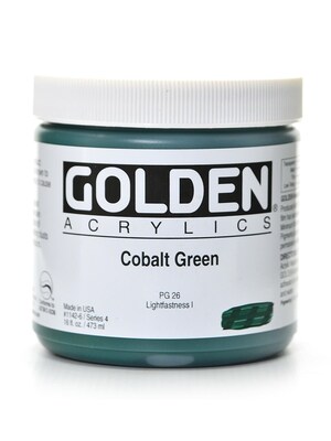 Golden Heavy Body Acrylics Cobalt Green 16 Oz. (1142-6)
