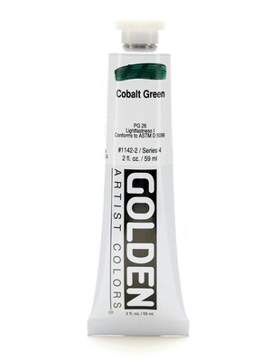Golden Heavy Body Acrylic Paints Cobalt Green 2 Oz. [Pack Of 2] (2PK-1142-2)