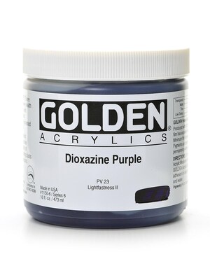 Golden Heavy Body Acrylic Paints Dioxazine Purple 16 Oz. (1150-6)