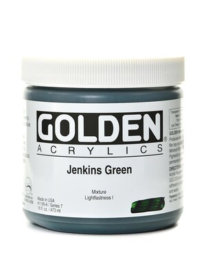 Golden Heavy Body Acrylic Paints Jenkins Green 16 Oz. (1195-6)