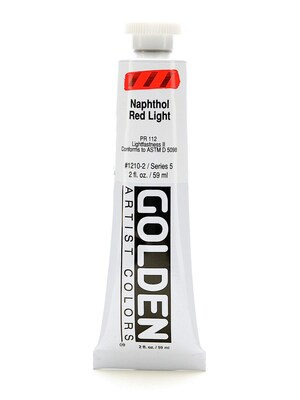 Golden Heavy Body Acrylics Naphthol Red Light 2 Oz. [Pack Of 2] (2PK-1210-2)