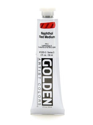 Golden Heavy Body Acrylics Naphthol Red Medium 2 Oz. [Pack Of 2] (2PK-1220-2)