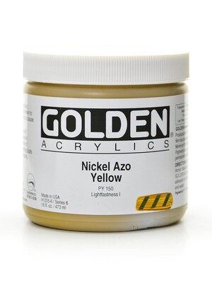 Golden Heavy Body Acrylics Nickel Azo Yellow 16 Oz. (1225-6)