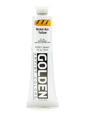 Golden Heavy Body Acrylics Nickel Azo Yellow 2 Oz. [Pack Of 2] (2PK-1225-2)