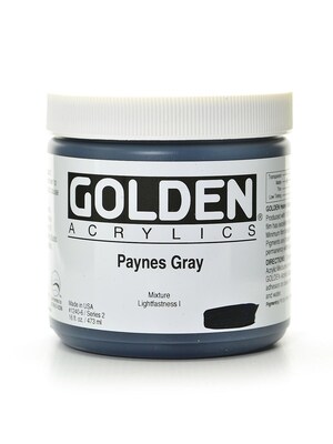 Golden Heavy Body Acrylics PayneS Gray 16 Oz. (1240-6)