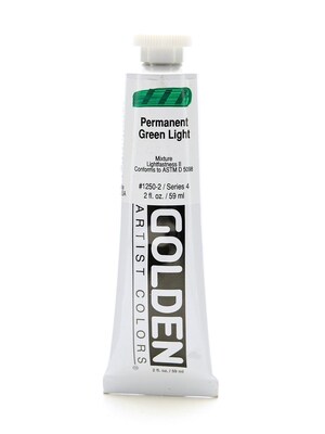 Golden Heavy Body Acrylics Permanent Green Light 2 Oz. [Pack Of 2] (2PK-1250-2)