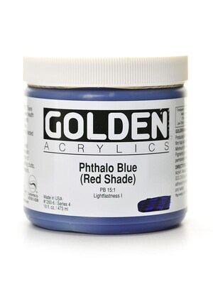 Golden Heavy Body Acrylics Phthalo Blue/Red Shade 16 Oz. (1260-6)