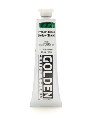 Golden Heavy Body Acrylics Phthalo Green/Yellow Shade 2 Oz. [Pack Of 2] (2PK-1275-2)