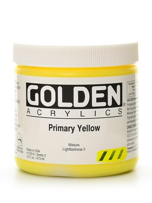 Golden Heavy Body Acrylics Primary Yellow 16 Oz. (1530-6)