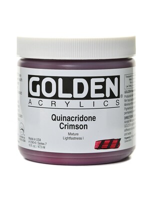 Golden Heavy Body Acrylics Quinacridone Crimson 16 Oz. (1290-6)