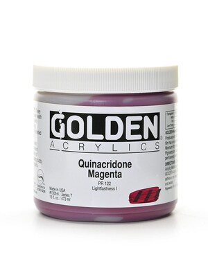 Golden Heavy Body Acrylic Paints Quinacridone Magenta 16 Oz. (1305-6)