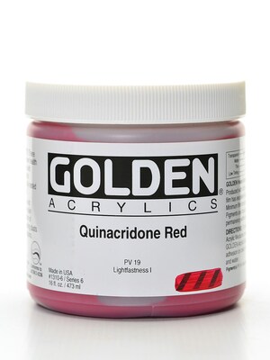 Golden Heavy Body Acrylics Quinacridone Red 16 Oz. (1310-6)