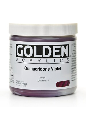 Golden Heavy Body Acrylics Quinacridone Violet 16 Oz. (1330-6)