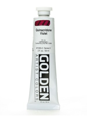Golden Heavy Body Acrylics Quinacridone Violet 2 Oz. [Pack Of 2] (PK2-1330-2)