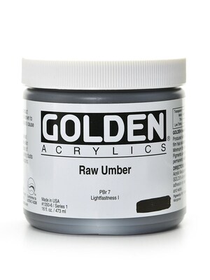 Golden Heavy Body Acrylics Raw Umber 16 Oz. (1350-6)