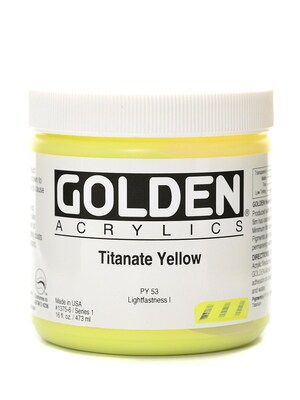 Golden Heavy Body Acrylics Titanate Yellow 16 Oz. (1375-6)