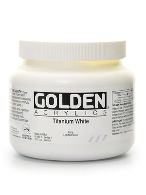 Golden Heavy Body Acrylics Titanium White 32 Oz. (1380-7)