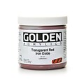 Golden Heavy Body Acrylics Transparent Red Iron Oxide 16 Oz. (1385-6)
