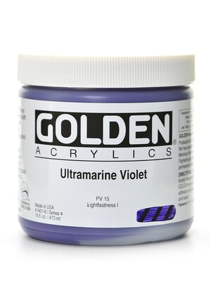 Golden Heavy Body Acrylics Ultramarine Violet 16 Oz. (1401-6)