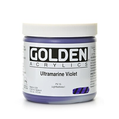 Golden Heavy Body Acrylics Ultramarine Violet 16 Oz. (1401-6)