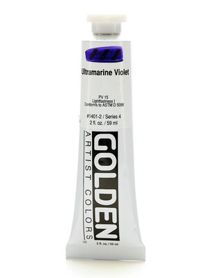 Golden Heavy Body Acrylic Paints Ultramarine Violet 2 Oz. [Pack Of 2] (2PK-1401-2)