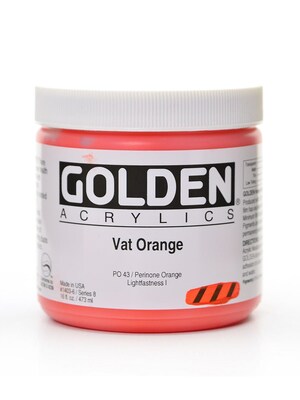 Golden Heavy Body Acrylics Vat Orange 16 Oz. (1403-6)