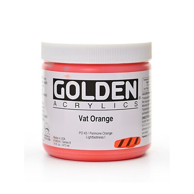 Golden Heavy Body Acrylics Vat Orange 16 Oz. (1403-6)
