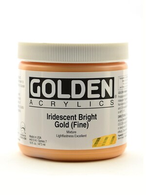 Golden Iridescent And Interference Acrylics Iridescent Bright Gold Fine 16 Oz. (4012-6)