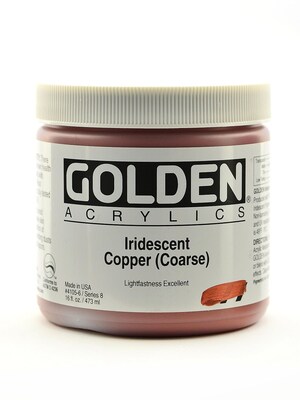 Golden Iridescent And Interference Acrylic Paints Iridescent Copper Coarse 16 Oz. (4105-6)